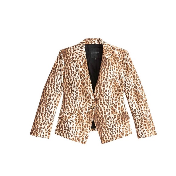 Rachel Roy - Leopard Print Classic Shrunken Blazer - Picture 3 of 3